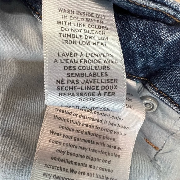 Good American Good Classic Raw Hem High Rise Medium Wash Jeans Size 4 - Picture 6 of 9